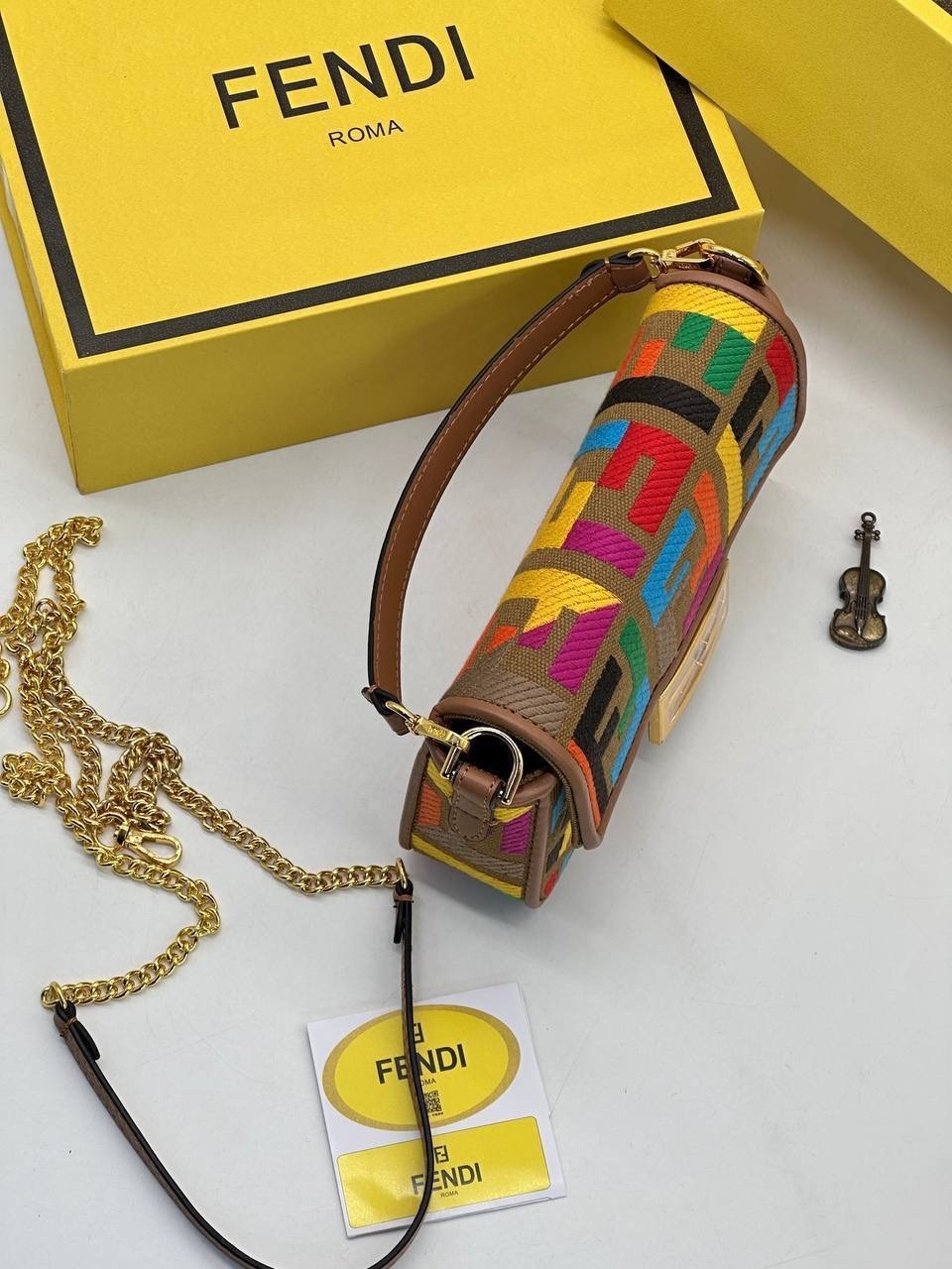 сумка фенди разноцветная,сумка fendi baguette,сумка женская fendi,cумка fendi,fendi сумка на плечо