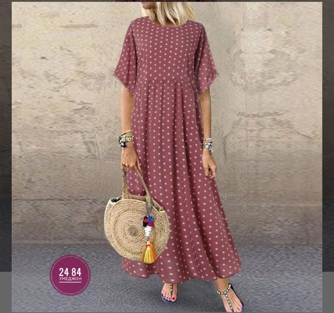 повседневные платья,бохо платья,платье в стиле бохо,летние длинные платья,женское платье в горошек