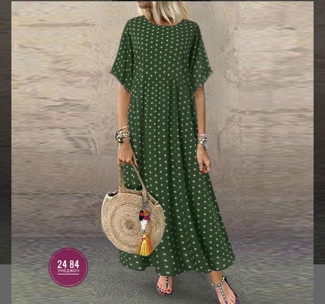 повседневные платья,бохо платья,платье в стиле бохо,летние длинные платья,женское платье в горошек