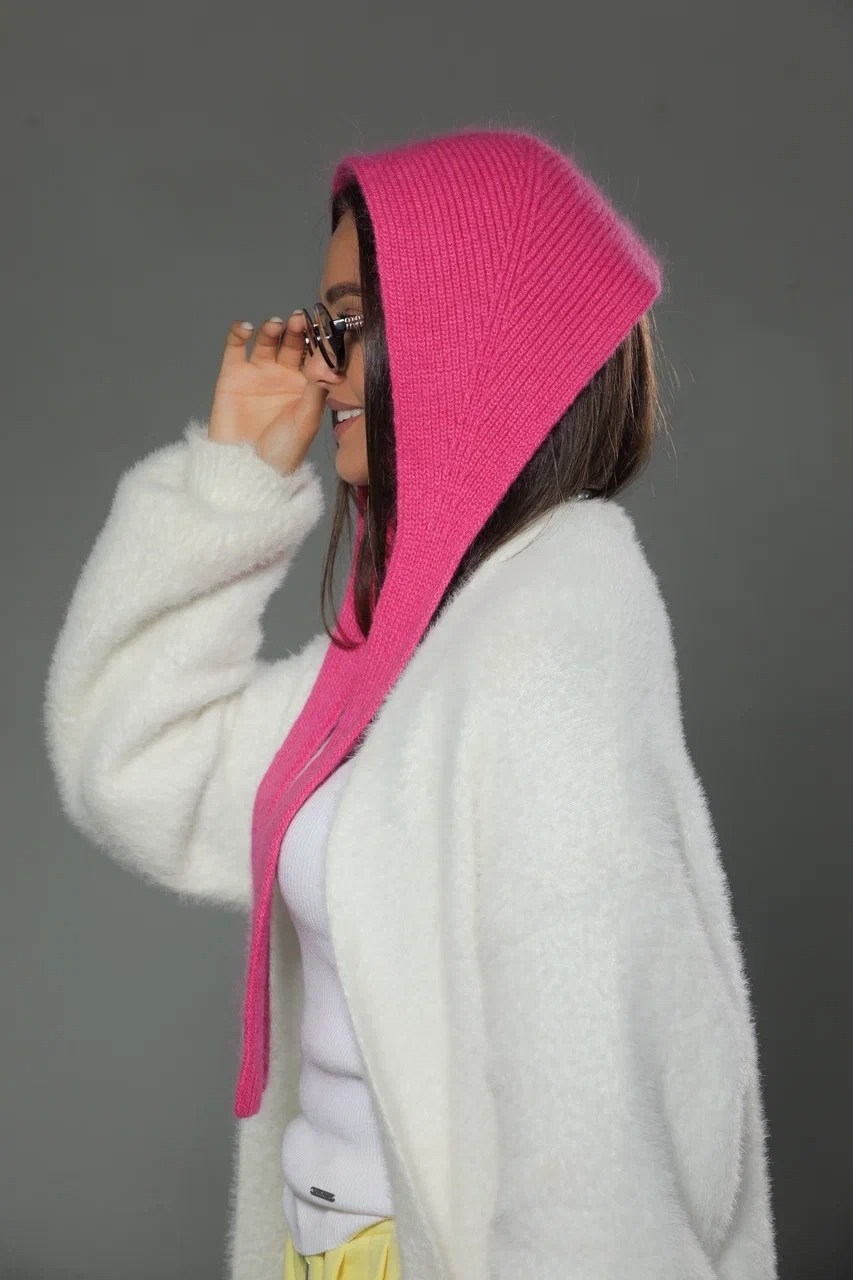 капор женский,кардиган с капюшоном,капор вязаный,кардиган,женская кофта