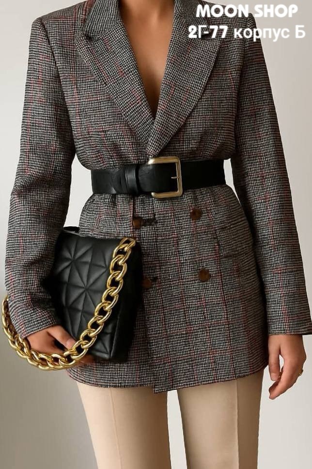 пиджак в клетку женский,пиджак в клетку,жакет с поясом,жакет в клетку,пальто поясом
