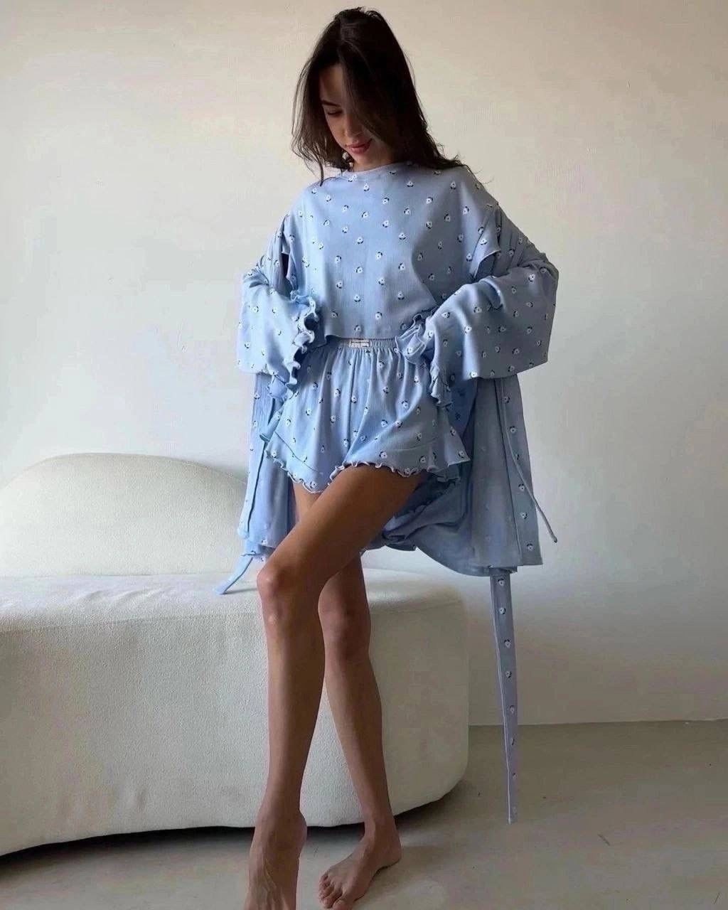 женские костюмы,пижамные костюмы,,комплект пижама,пижама женская с шортам