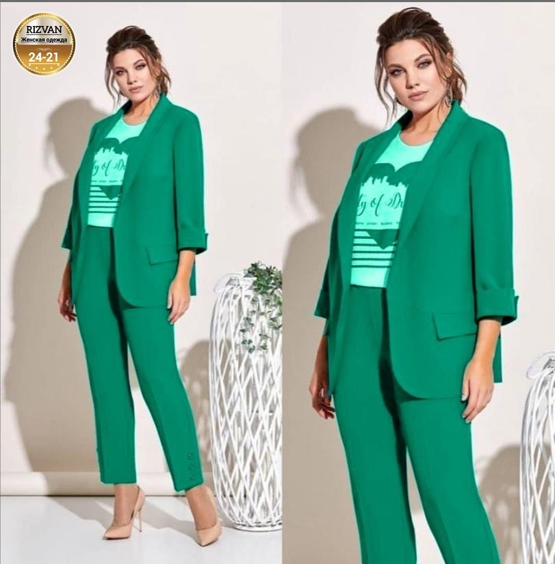 брючный костюм "ольга стиль" с541,брючный костюм женский для полных,женские костюмы брючные,женские костюмы,костюм женский 2025