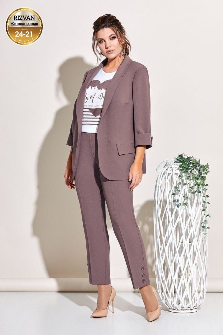 брючный костюм "ольга стиль" с541,брючный костюм женский для полных,женские костюмы брючные,женские костюмы,костюм женский 2025