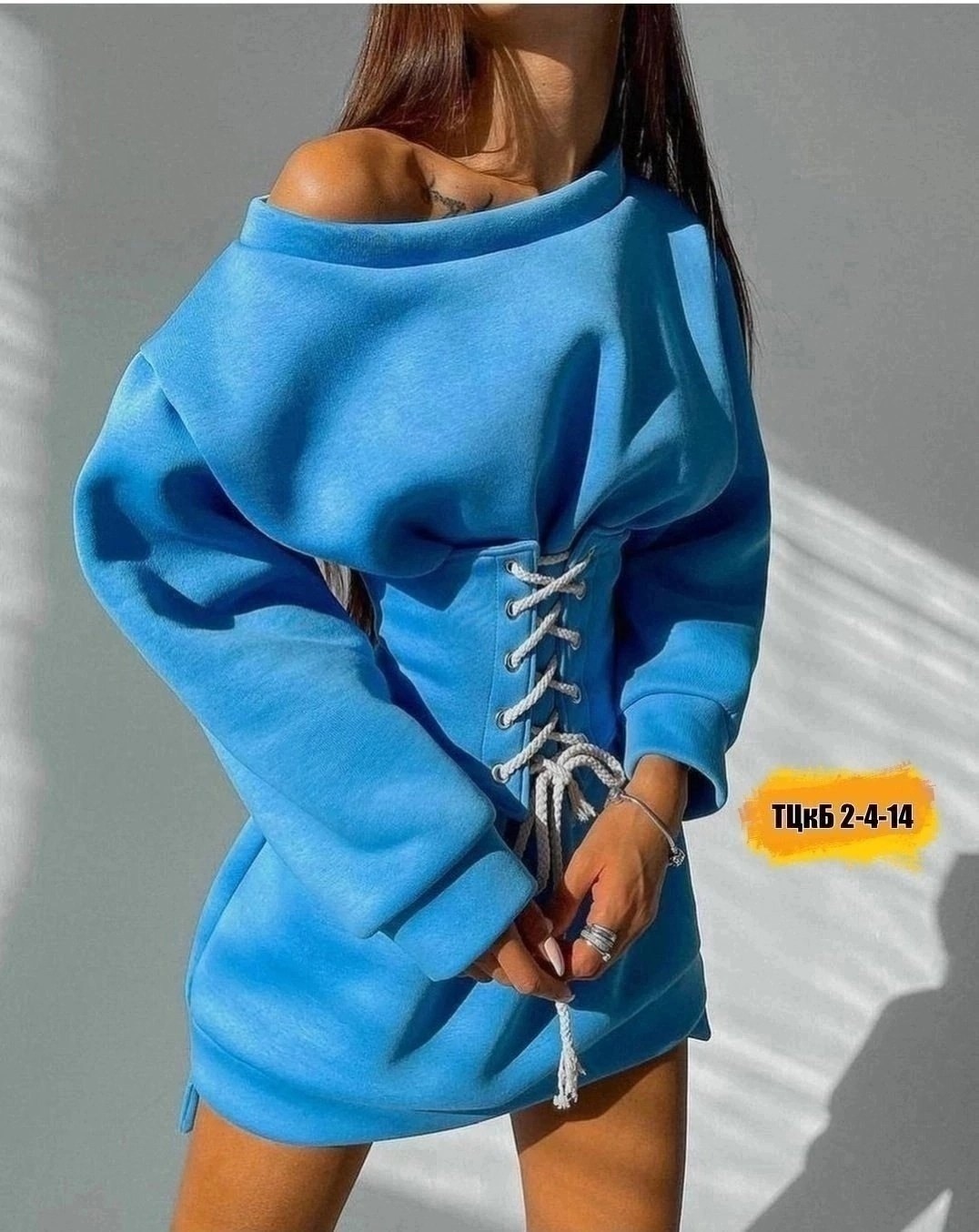 платье худи с корсетом,модное платье,платье с поясом,платье стильное,корсет из футера