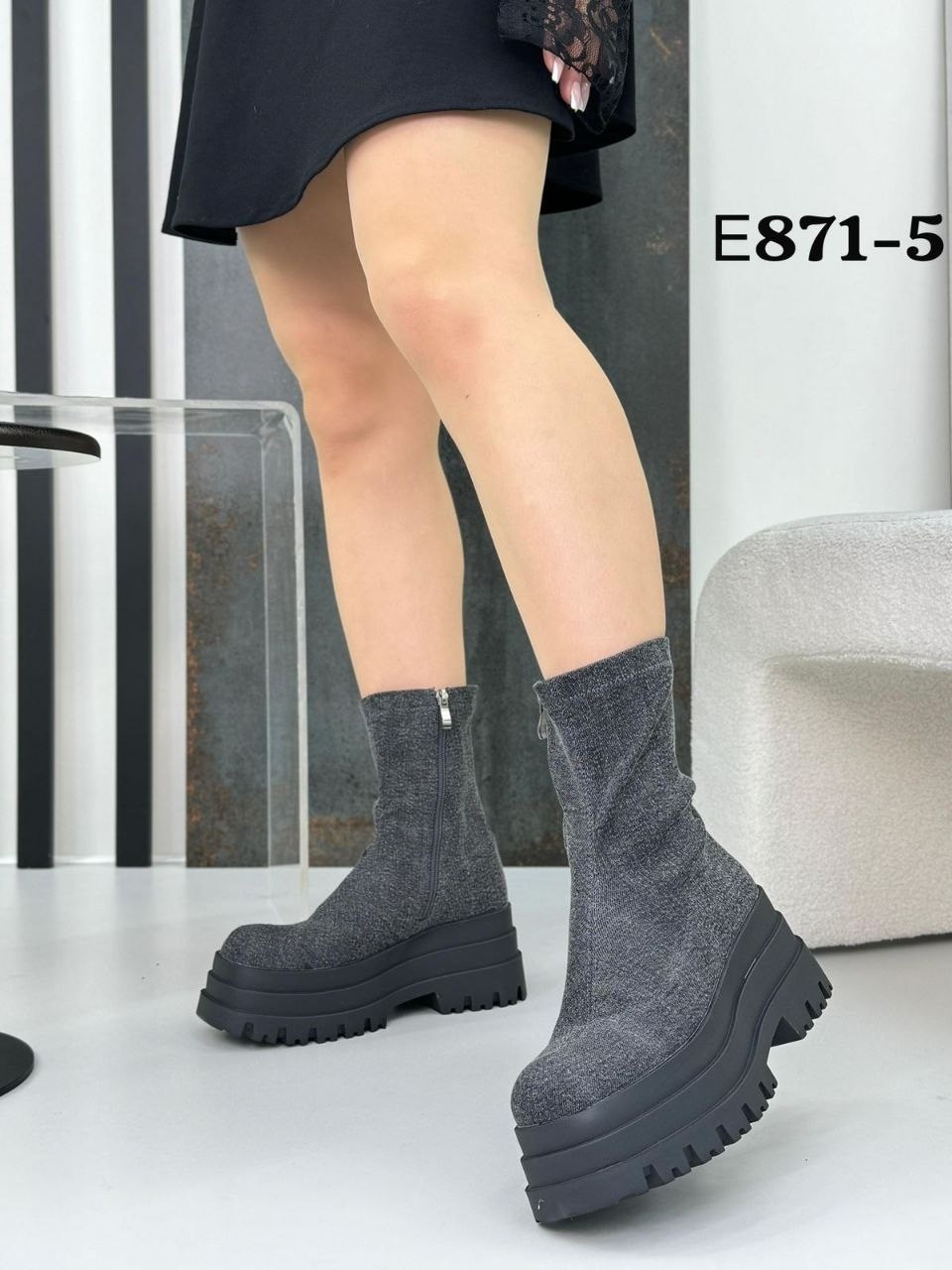 , женская,ботинки текстиль,ботинки на платформе,платформа