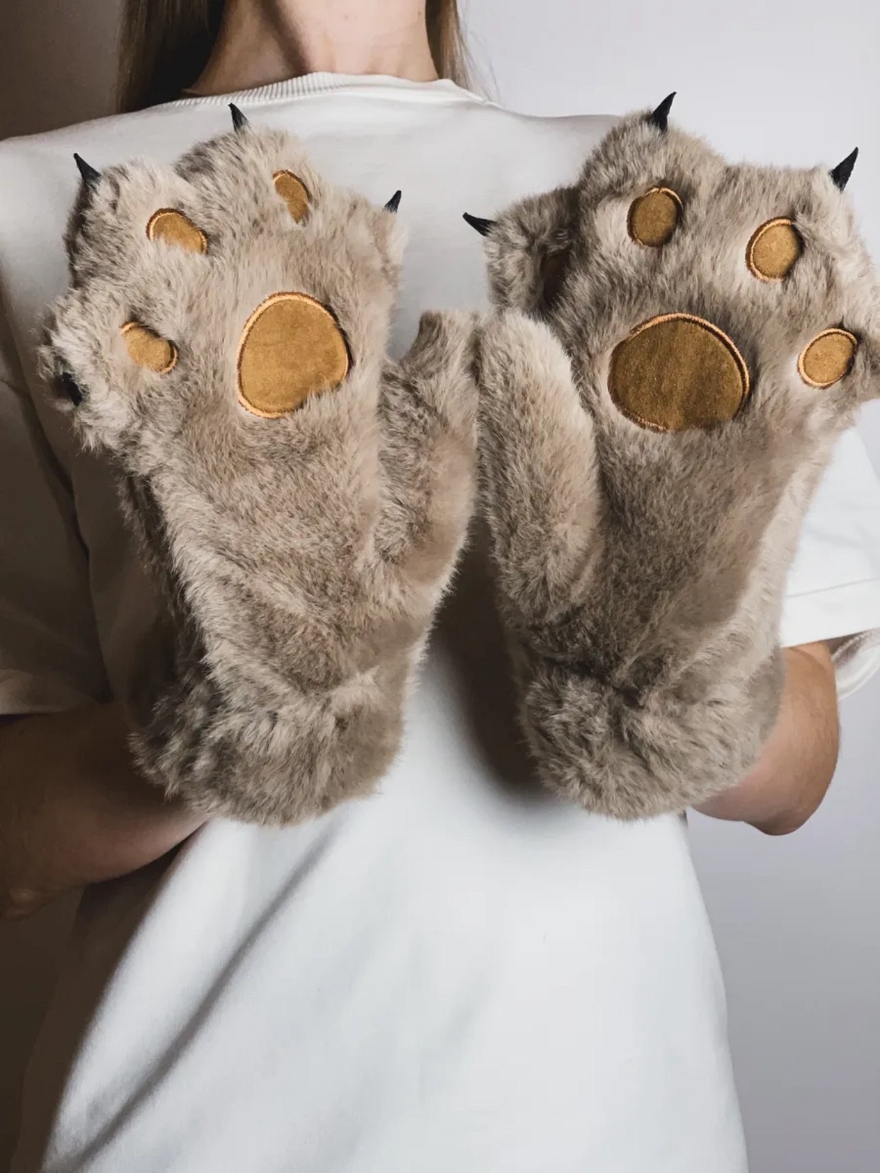 перчатка,перчатки лапки,теплые перчатки,перчатки модные,меховые перчатки