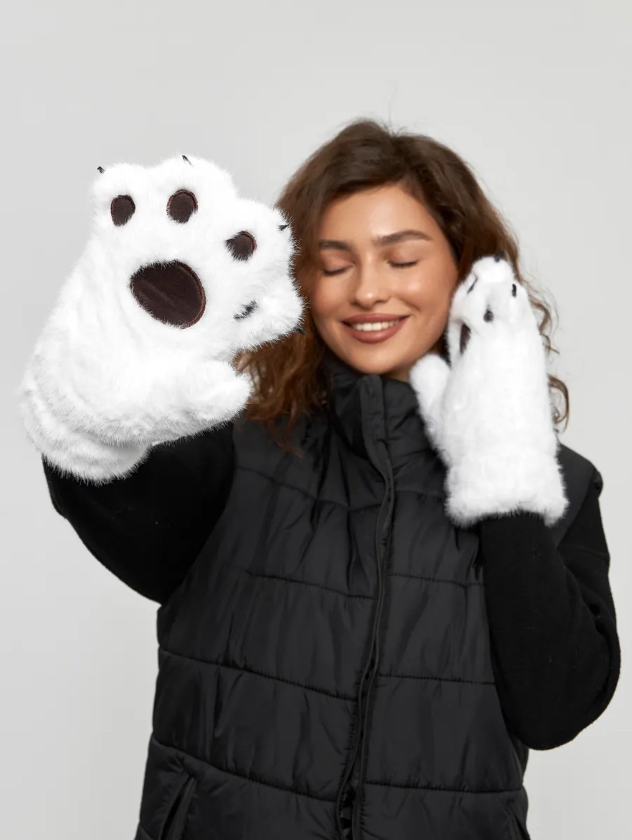 перчатка,перчатки лапки,теплые перчатки,перчатки модные,меховые перчатки