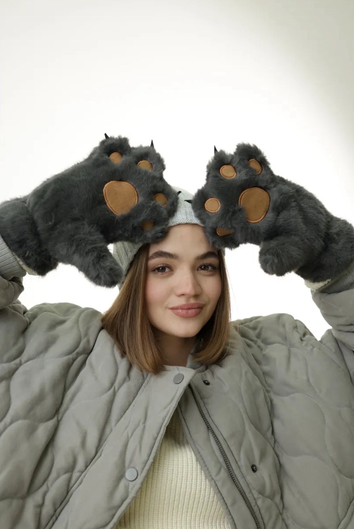 перчатка,перчатки лапки,теплые перчатки,перчатки модные,меховые перчатки