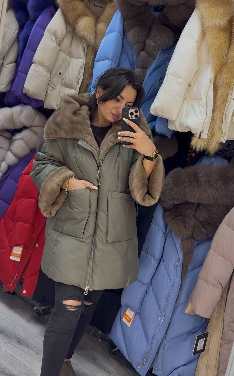 пуховики с мехом,пуховики с натуральным мехом,стильные пуховики,куртка пуховик с натуральным мехом,куртка с мехом