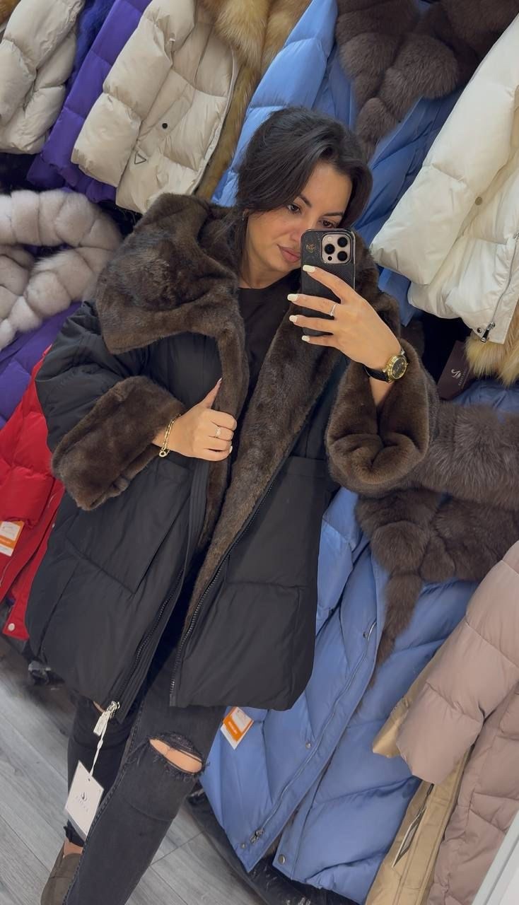 пуховики с мехом,пуховики с натуральным мехом,стильные пуховики,куртка пуховик с натуральным мехом,куртка с мехом