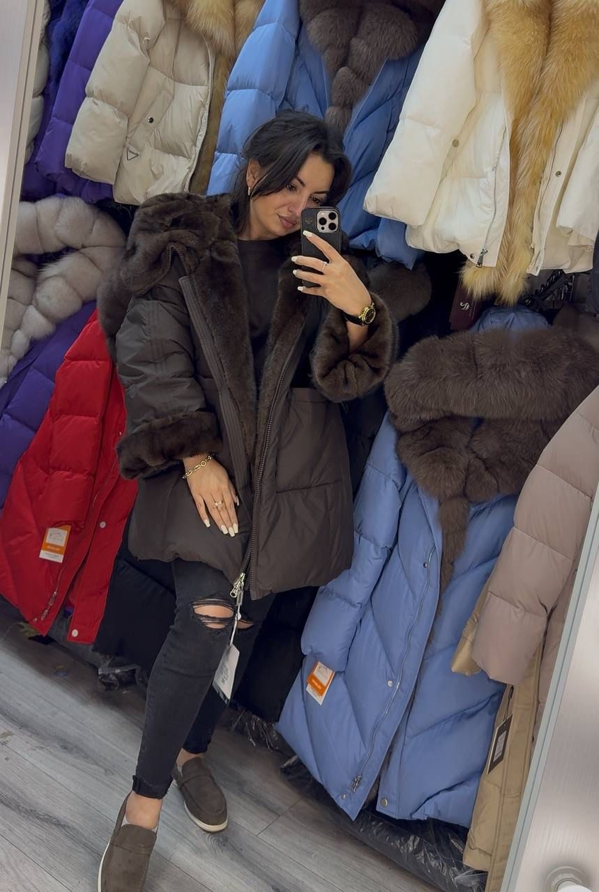 пуховики с мехом,пуховики с натуральным мехом,стильные пуховики,куртка пуховик с натуральным мехом,куртка с мехом