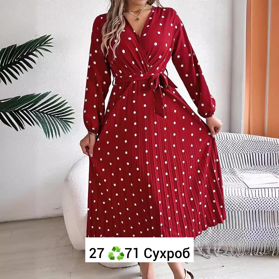 женское платье в горошек,женское платье в горох,длинное платье в горошек,платье миди в горошек,повседневное платье в горошек