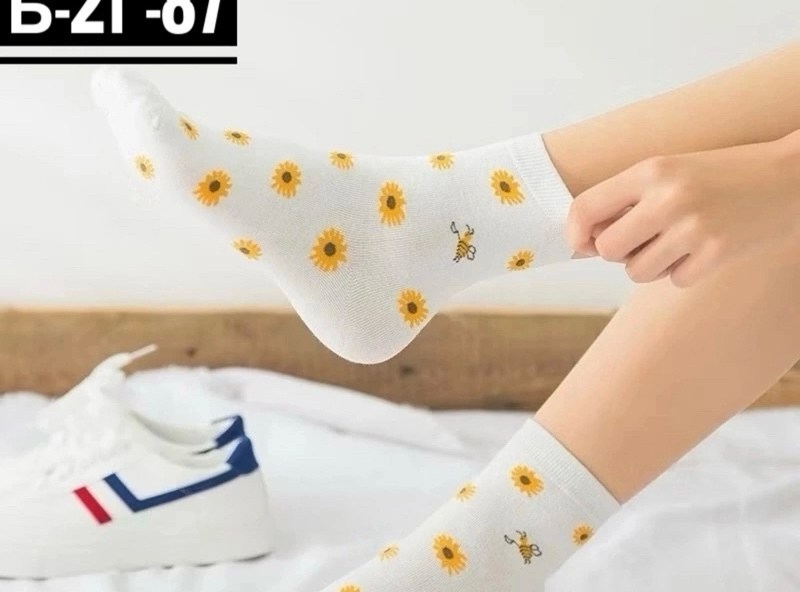 носки милые,женские носки хлопковые,носки модная,носки средней длины,хлопковые носки