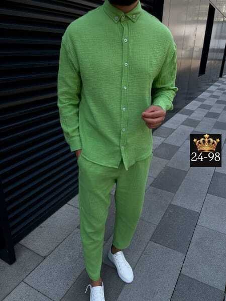 мужской повседневный костюм,повседневный костюм,костюм с рубашкой,комплект рубашка и брюки,костюм двойка мужской