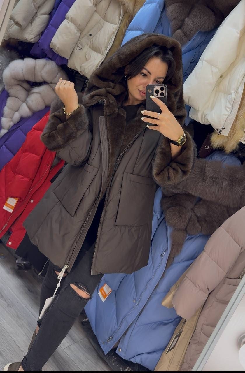 пуховики с мехом,пуховики с натуральным мехом,стильные пуховики,куртка пуховик с натуральным мехом,куртка с мехом