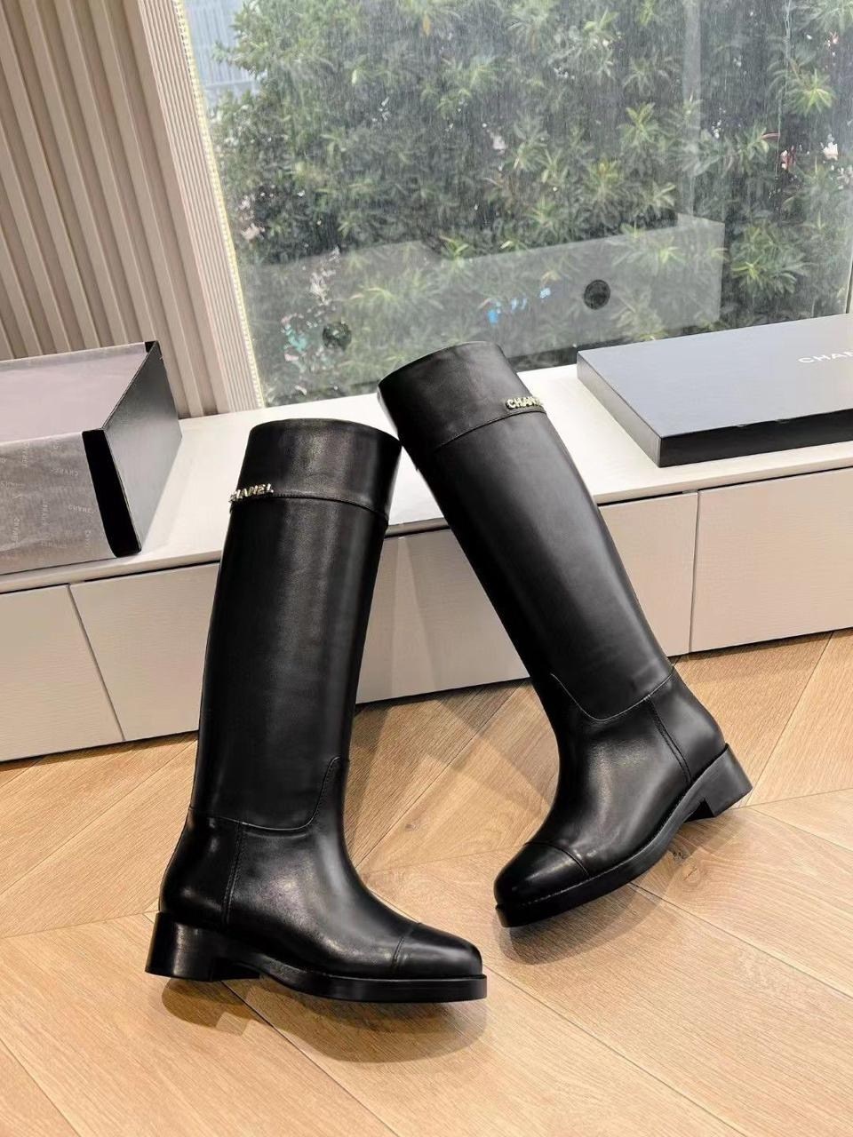 сапоги chanel,сапоги шанель черные,сапоги шанель,женские сапоги,сапоги черные