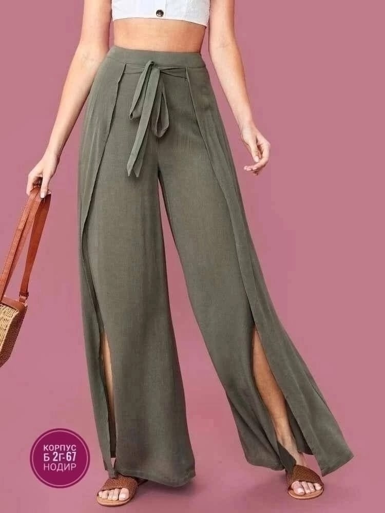 брюки палаццо для женщин,стильные брюки,брюки с поясом,широкие брюки,модные брюки палаццо