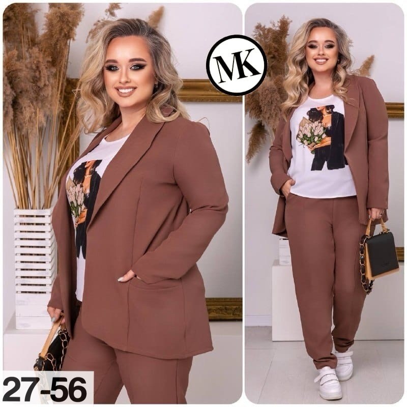 костюм двойка,костюм женский тройка,брючный костюм больших размеров,брючной костюм,стильные костюмы