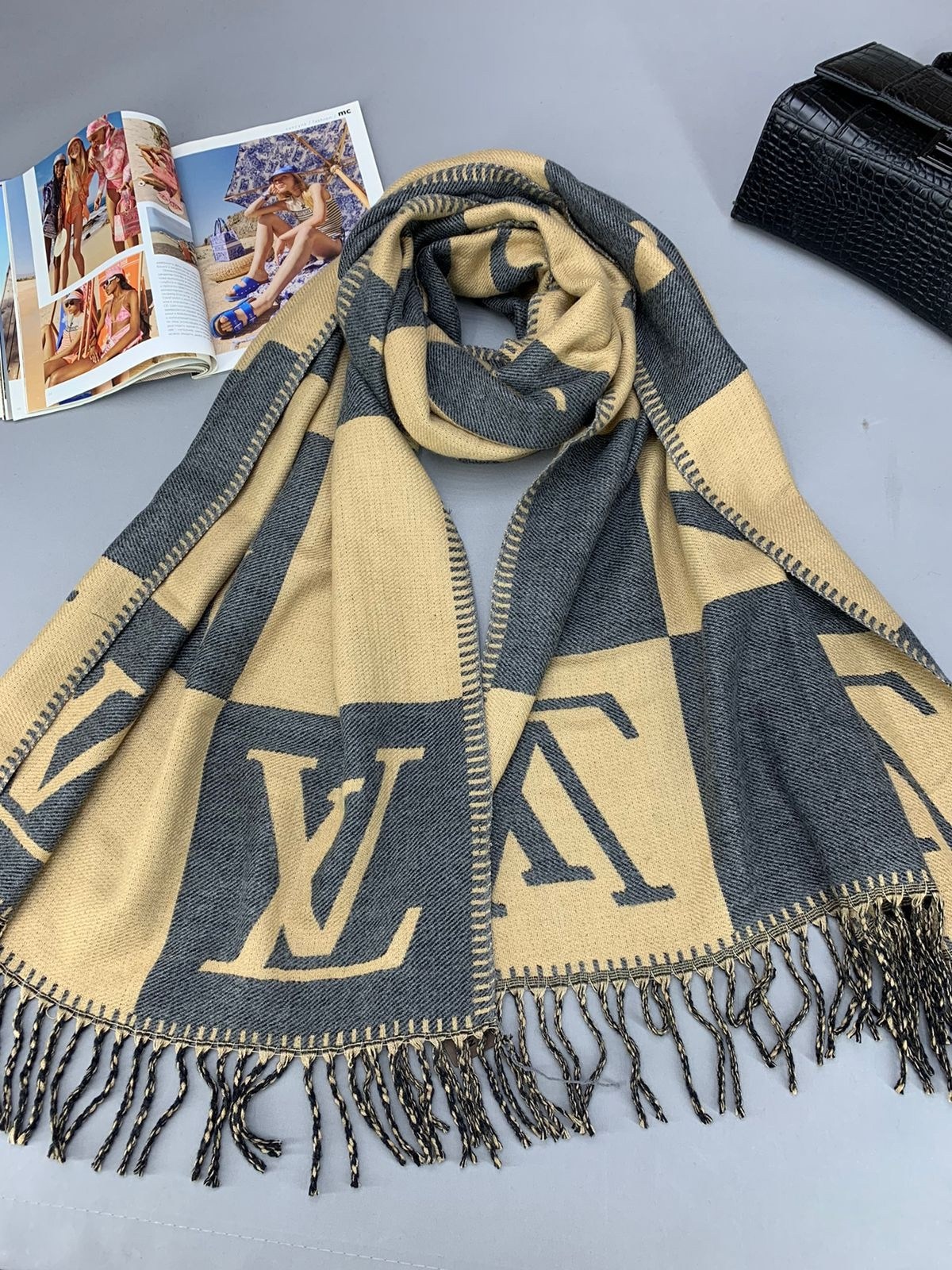 палантин теплый двусторонний кашемировый,палантин теплый,палантин шанель,шарф женские,теплый палантин шарф