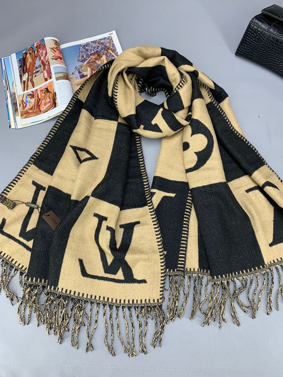 палантин теплый двусторонний кашемировый,палантин теплый,палантин шанель,шарф женские,теплый палантин шарф