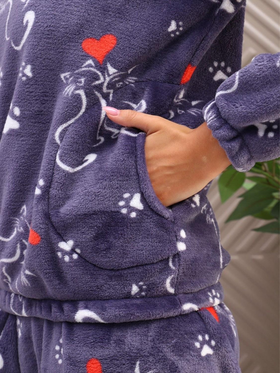 теплая пижама,пижама женская теплая,зимняя пижама,пижама со штанами теплая домашняя,пижама со штанами теплая домашняя с капюшоном