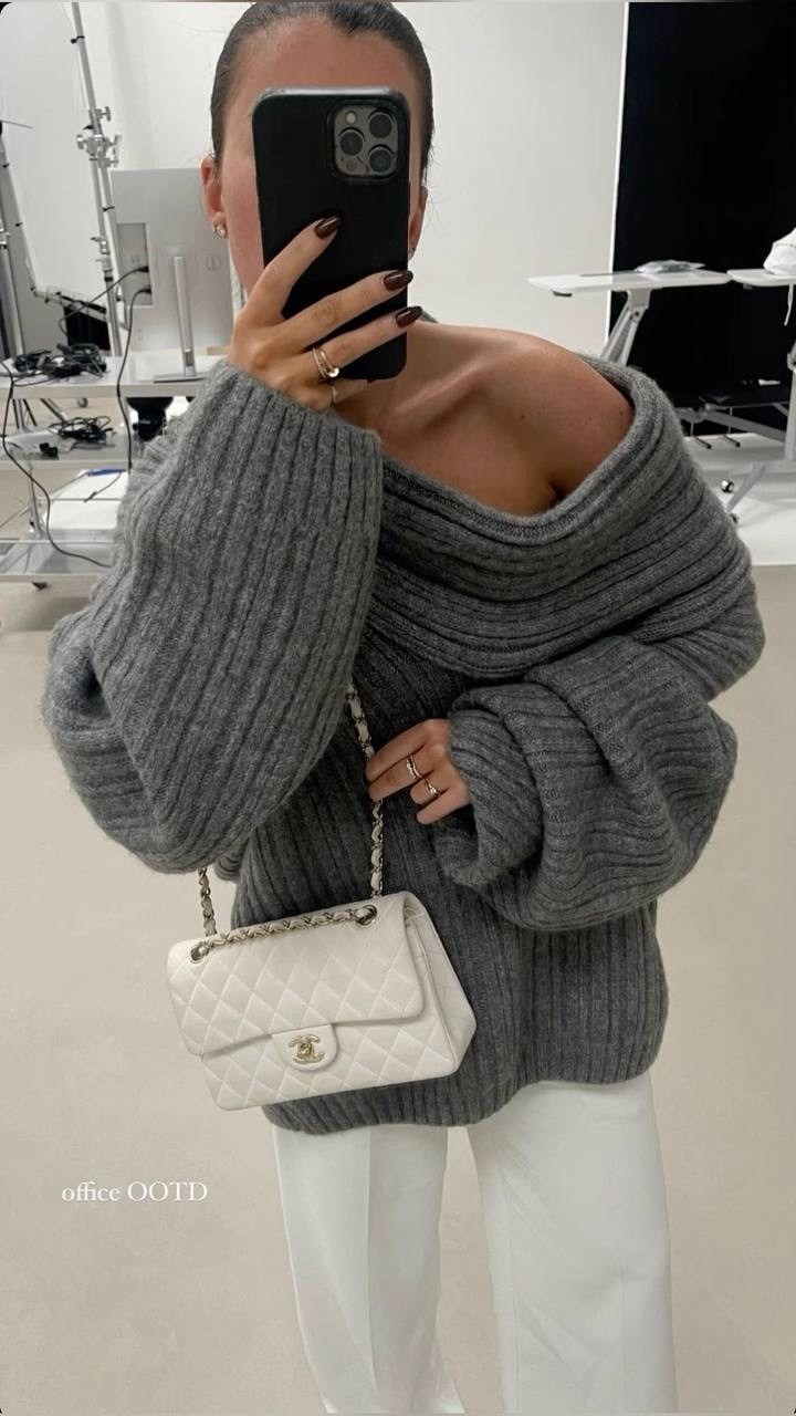 женский трикотажный свитер с открытыми плечами,модные свитера,свитер с открытыми плечами,вязаные свитера,вязаные джемпера