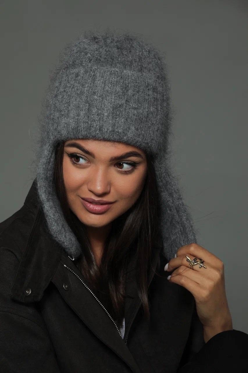 шапка ушанка,шапка ушанка женская,шапка ушанка вязаная женская,вязаная ушанка,шапка ушанка спицами