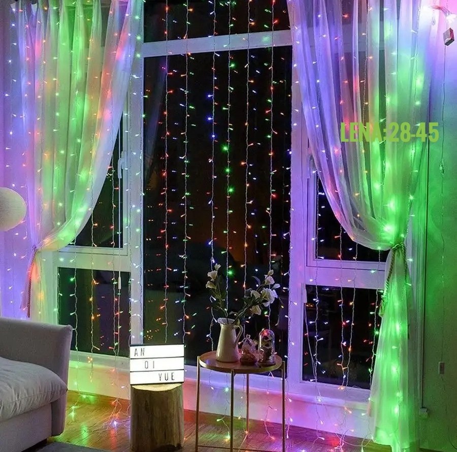 гирлянда штора,гирлянда штора уличная, светодиодный занавес на окно 3х3м st brand,светодиодная гирлянда занавес,гирлянда занавеска,гирлянда занавес