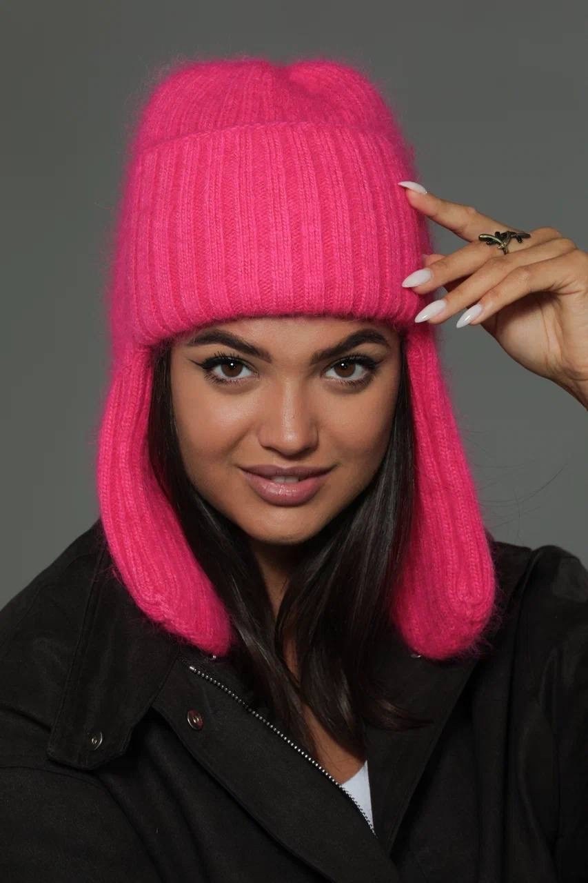 шапка ушанка,шапка ушанка женская,шапка ушанка вязаная женская,вязаная ушанка,шапка ушанка спицами