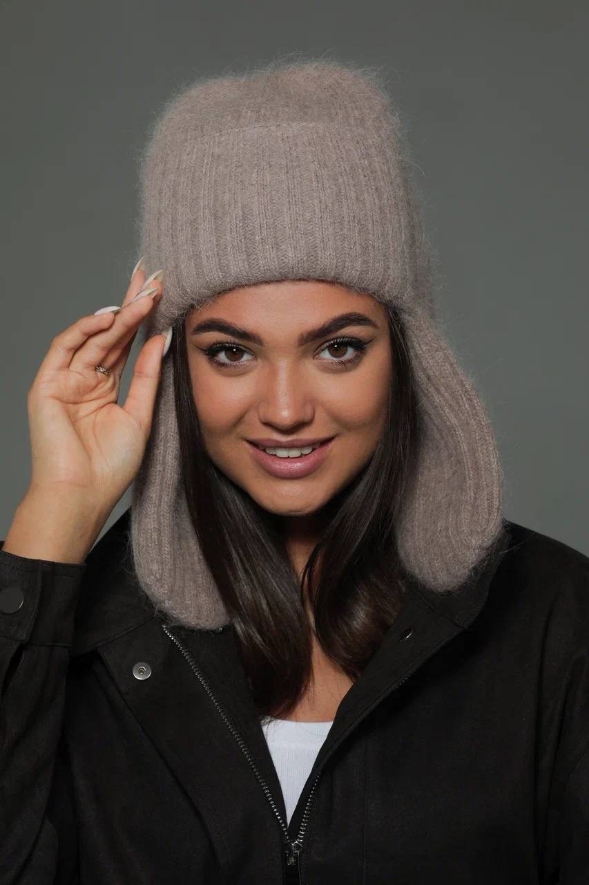 шапка ушанка,шапка ушанка женская,шапка ушанка вязаная женская,вязаная ушанка,шапка ушанка спицами