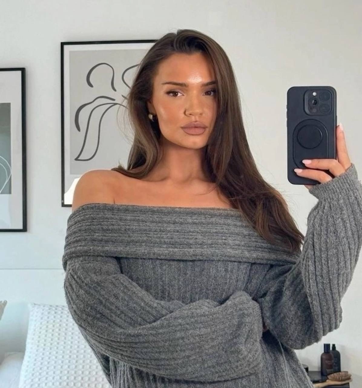 женский трикотажный свитер с открытыми плечами,модные свитера,свитер с открытыми плечами,вязаные свитера,вязаные джемпера