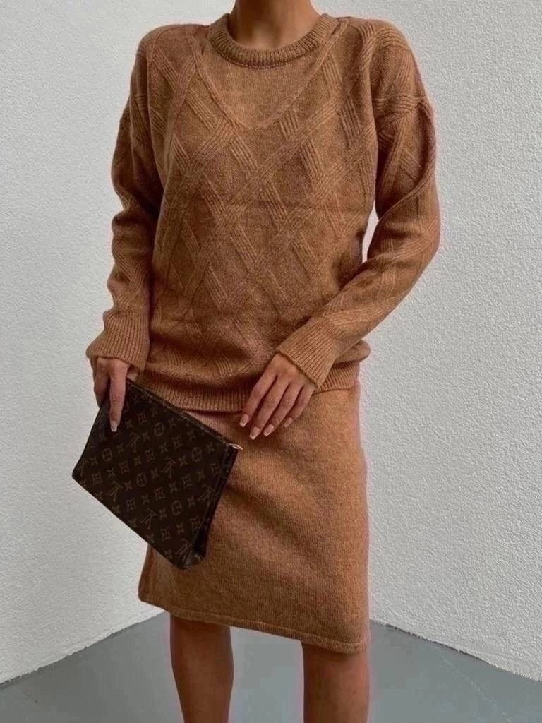 вязанный костюм с юбкой,трикотажные костюмы,вязаный костюм с юбкой,вязаные костюмы для женщин юбка и кофта,вязаные костюмы