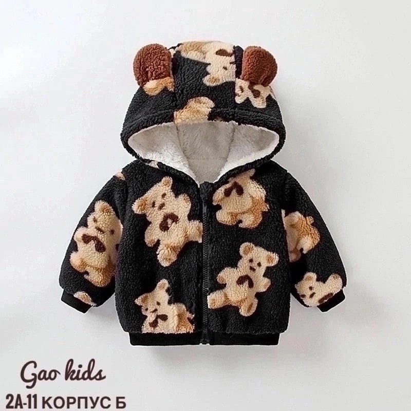 пальто для малыша,куртка с мишками,детская кофта,куртка для маленьких мальчиков,куртка с капюшоном для мальчика