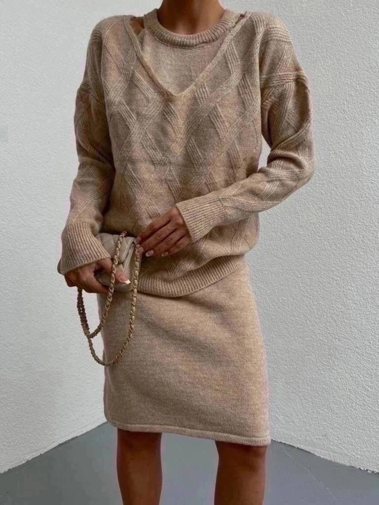 вязанный костюм с юбкой,трикотажные костюмы,вязаный костюм с юбкой,вязаные костюмы для женщин юбка и кофта,вязаные костюмы