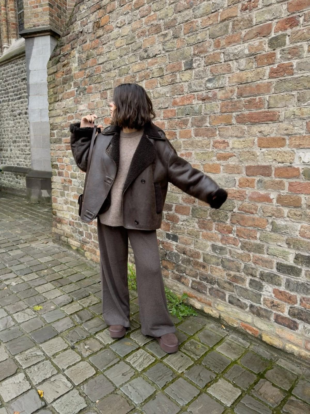 дубленка женская,стильная дубленка,дубленка оверсайз,модное пальто,теплое пальто