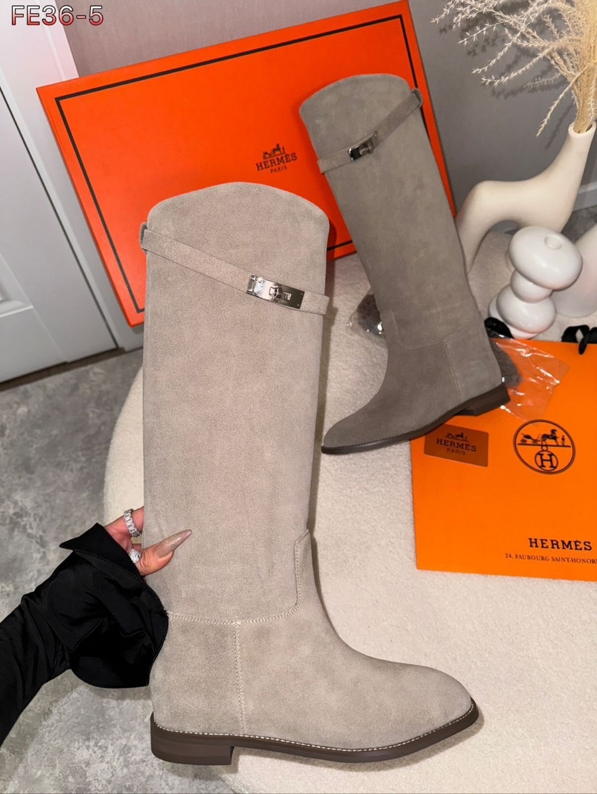 сапоги hermes,сапоги натуральные,сапоги,женские сапоги,замшевые сапоги