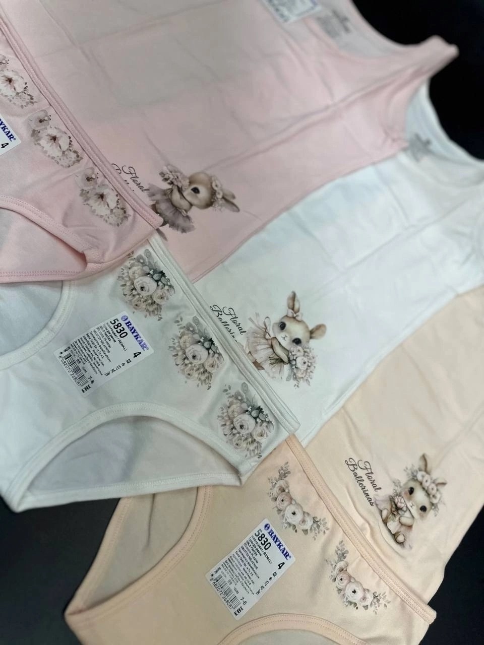 майка для девочки baykar,комплект нижнего белья для девочек,комплект белья для девочек,нижнее детское белье,майка для девочек