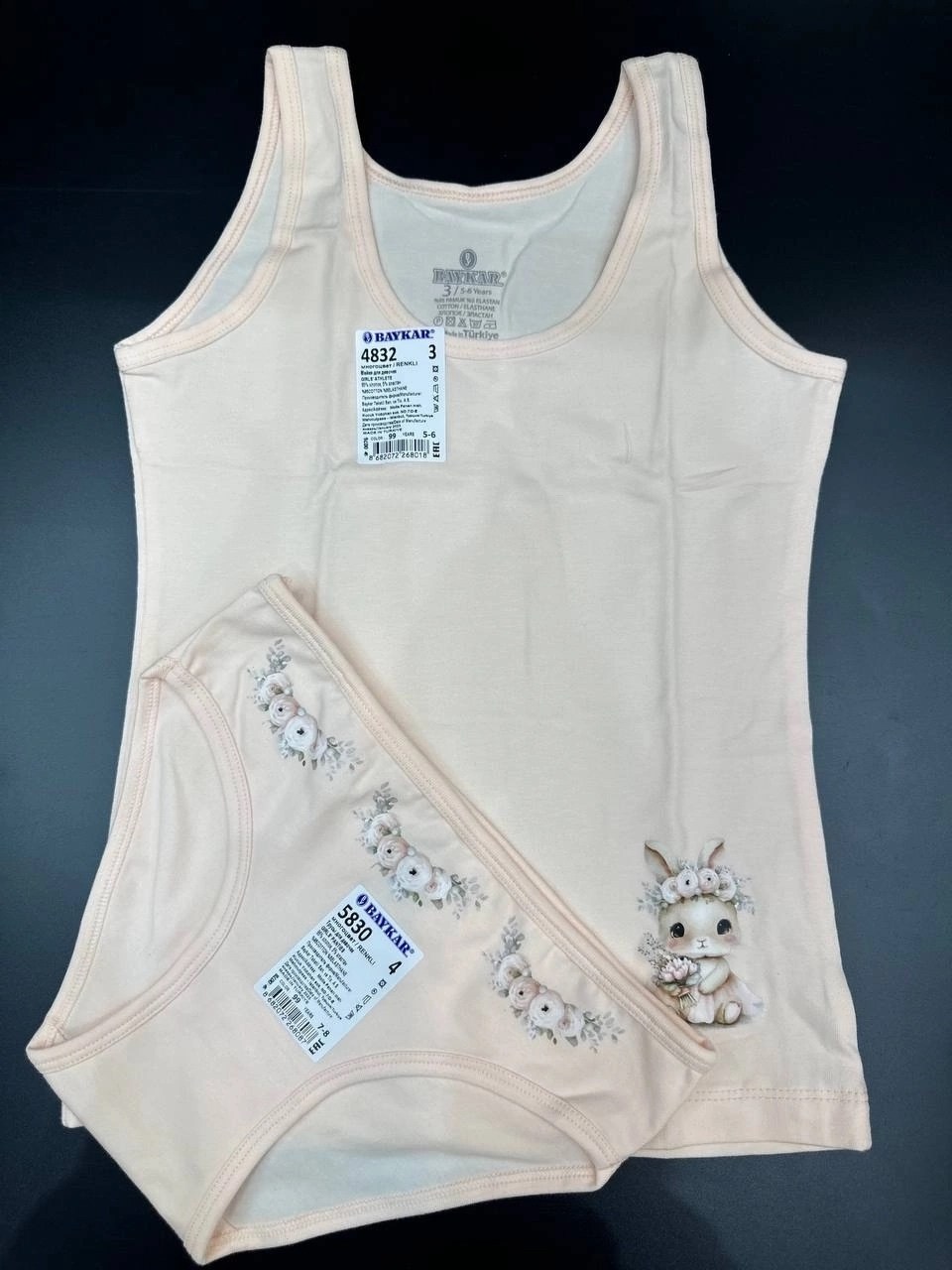 майка для девочки baykar,комплект нижнего белья для девочек,комплект белья для девочек,нижнее детское белье,майка для девочек