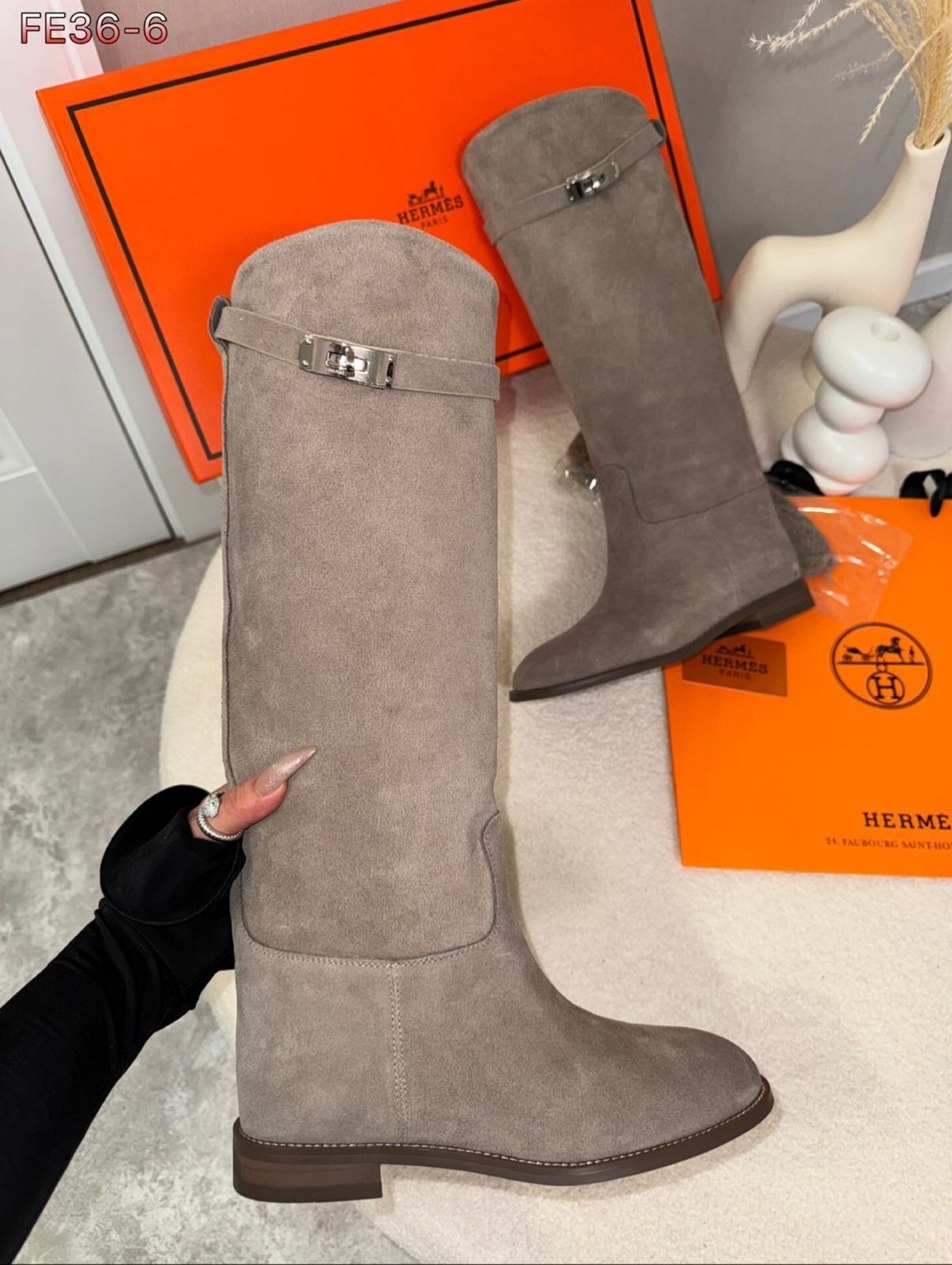 сапоги hermes,сапоги натуральные,сапоги,женские сапоги,замшевые сапоги