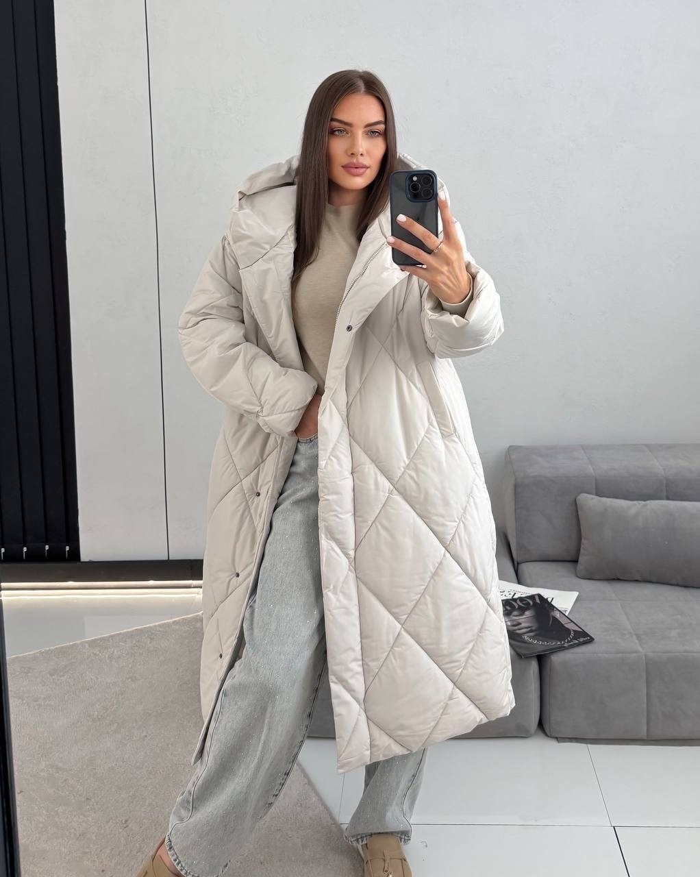 пальто на синтепоне,стильные пуховики,зимнее стеганое пальто,удлиненная куртка,пальто женское стеганое