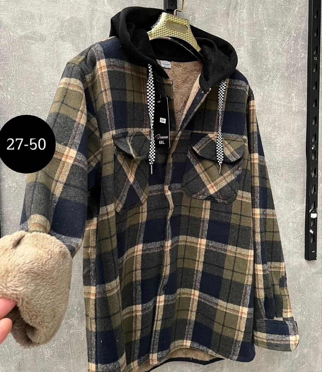 рубашка с капюшоном,теплая рубашка,рубашка на флисе,клетчатая куртка,рубашки на меху