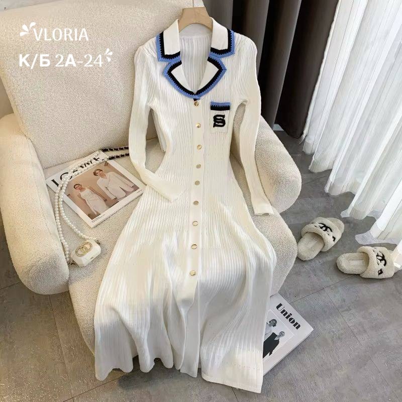 трикотажное макси платье,женская платье,стильное платье,платье с воротником,вязаное платье