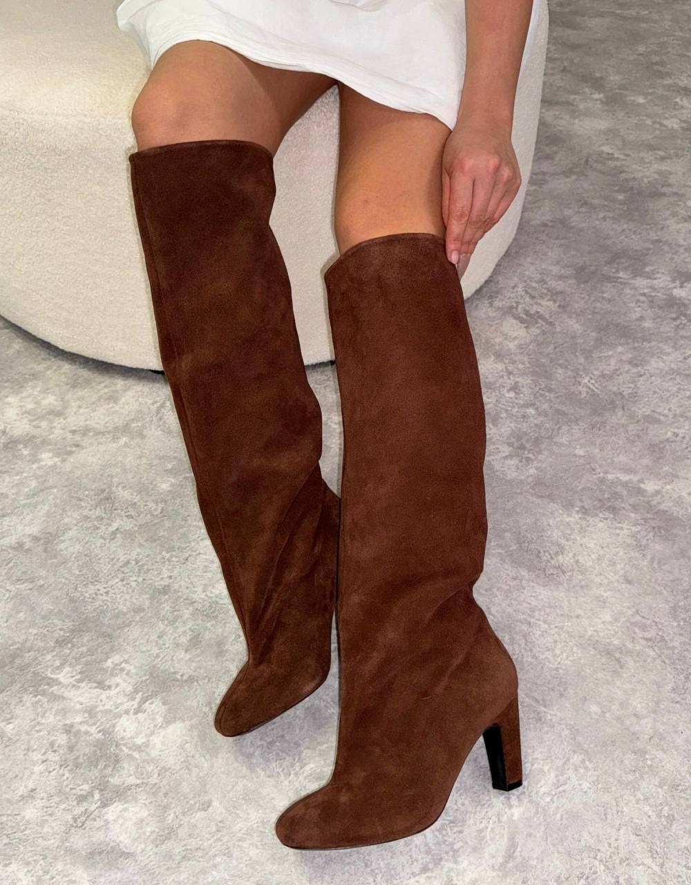 замшевые сапоги,сапоги коричневые,женские сапоги,высокие сапоги,сапоги из натуральной замши