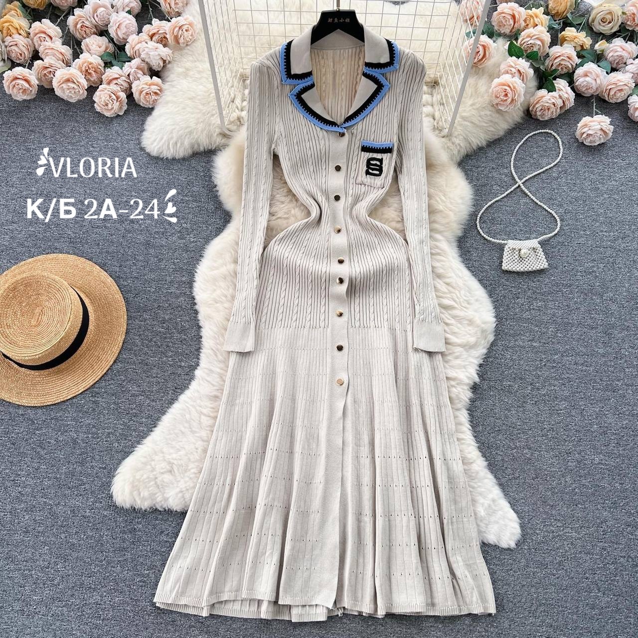 трикотажное макси платье,женская платье,стильное платье,платье с воротником,вязаное платье