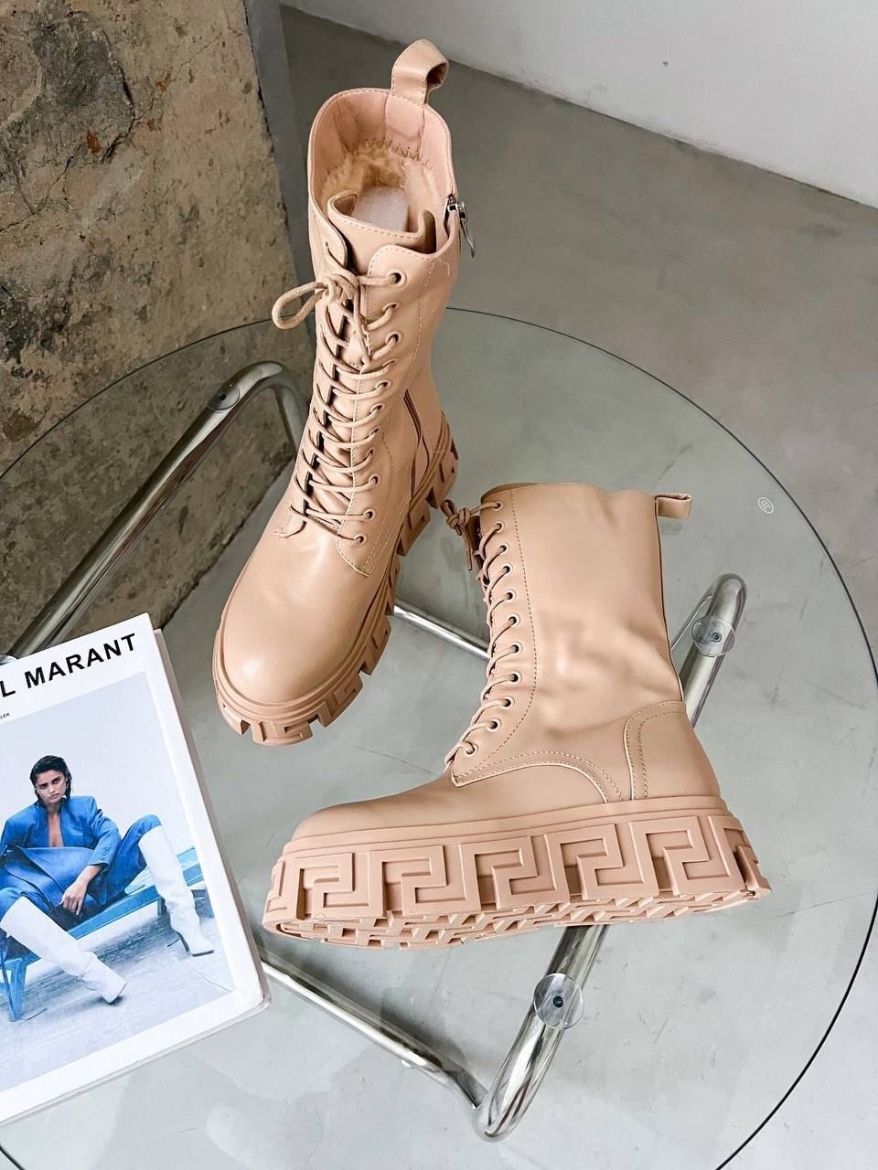 ,бежевые ботинки,женские ботинки,ботинки,ботинки берцы