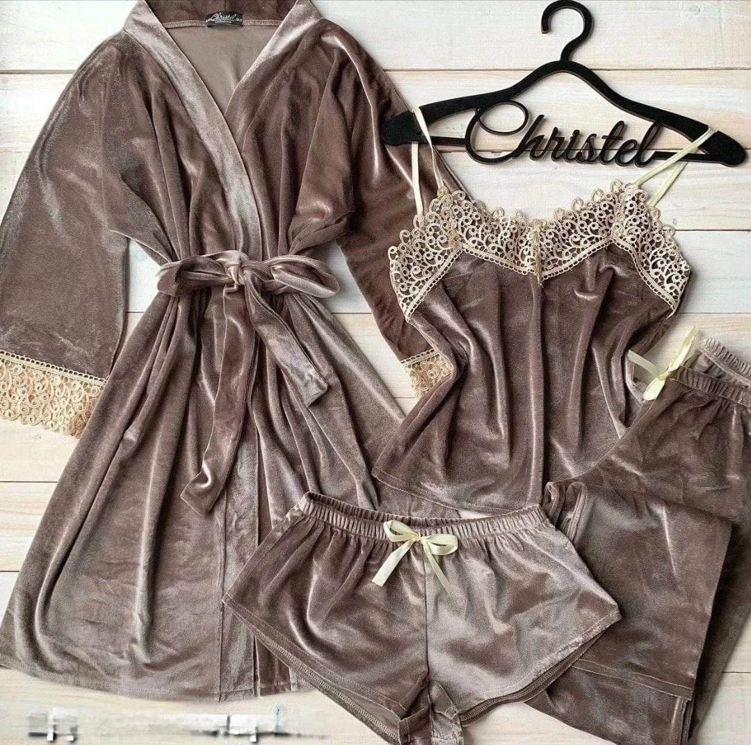 зеленая бархатная пижама,велюровый комплект,пижама комплект,пижама домашний одежда,халат из велюра