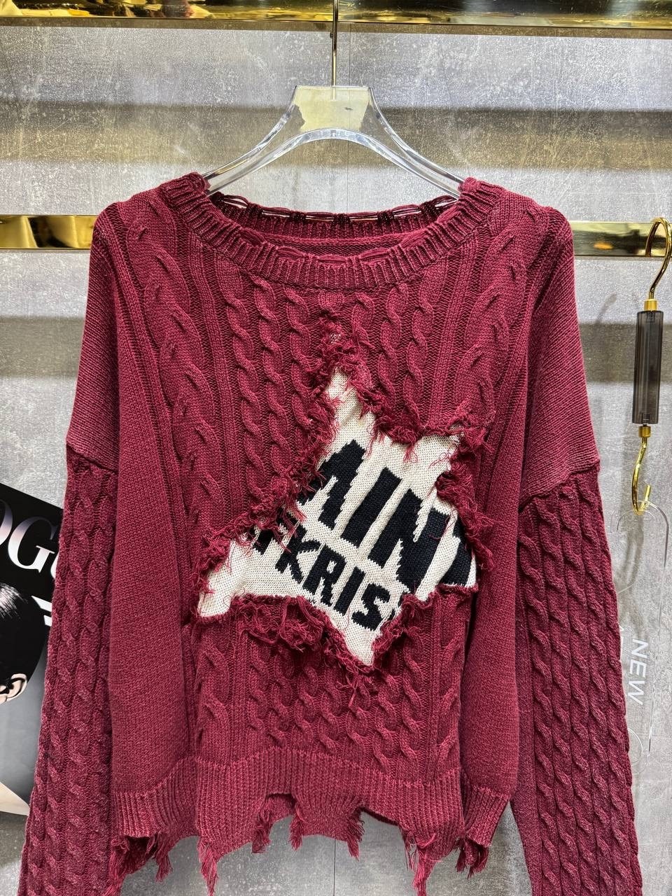 джемпер лакшери рвань,свитер с рваными краями женский,модный женский свитер,женские свитера,свитера вязаные