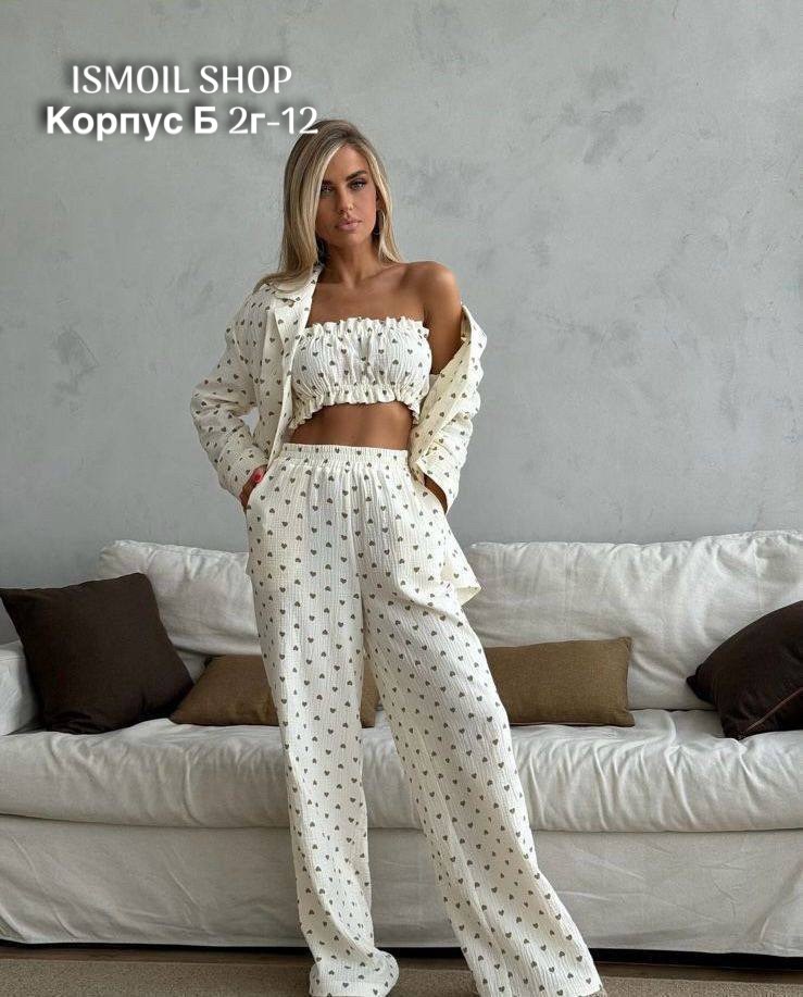 пижама женская,пижама тройка,костюмы комплекты,костюм тройка женский,летние костюмы