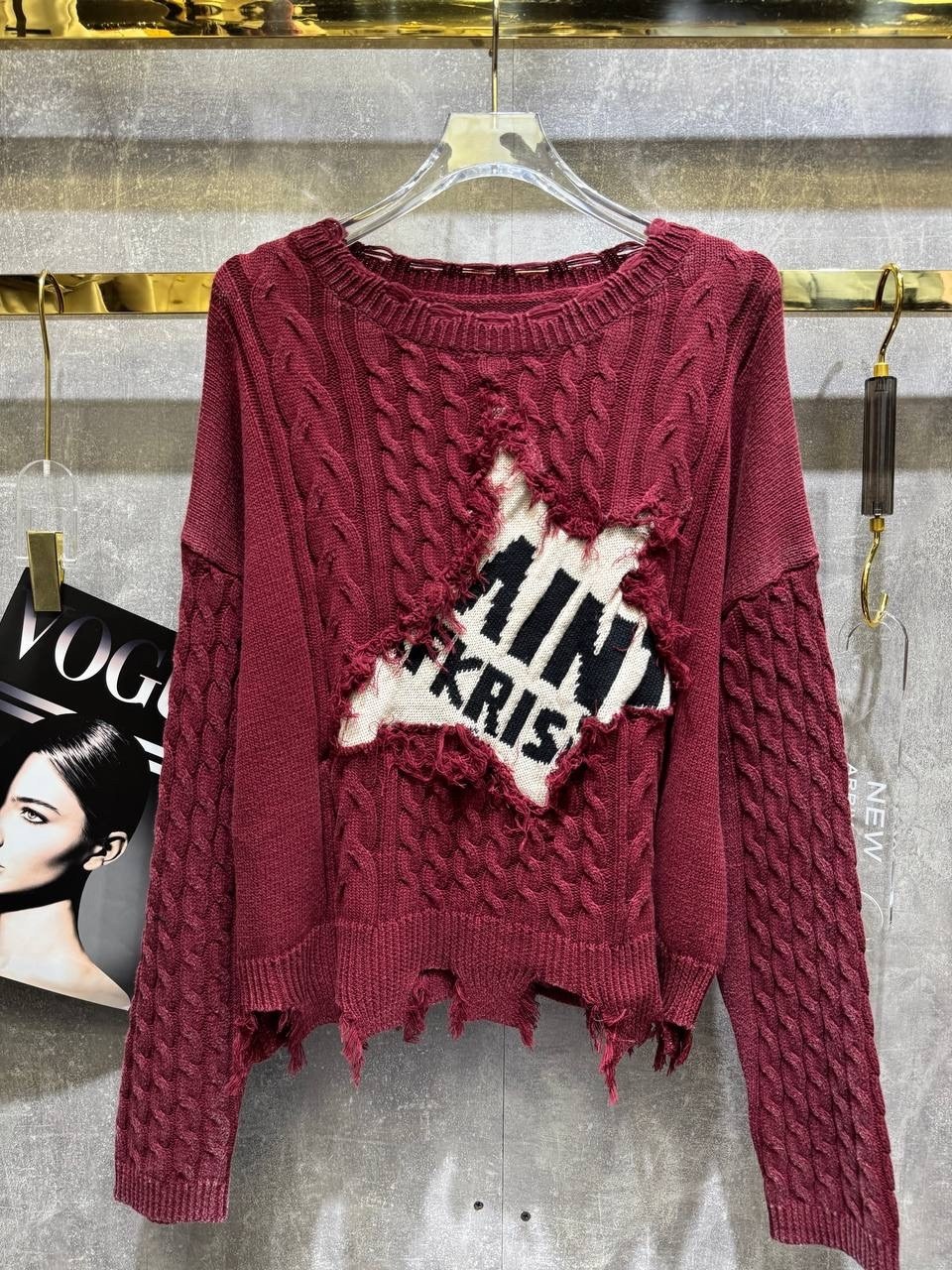 джемпер лакшери рвань,свитер с рваными краями женский,модный женский свитер,женские свитера,свитера вязаные